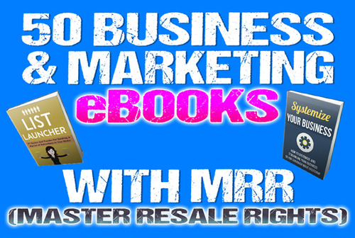 Product picture Make Money Online - 50 Business & Marketing eBooks with MRR